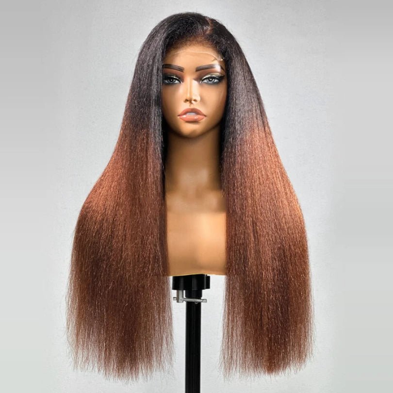 100% Human Hair Kinky Straight Lace Wigs - Wigtrends