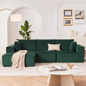 108 inch sectional sofa, cloud sectional sofa with deep seat, modern sectional L shaped sofa - Wigtrends