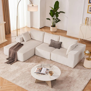 108 inch sectional sofa, cloud sectional sofa with deep seat, modern sectional L shaped sofa - Wigtrends