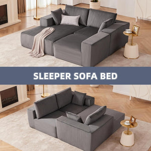 108 inch sectional sofa, cloud sectional sofa with deep seat, modern sectional L shaped sofa - Wigtrends