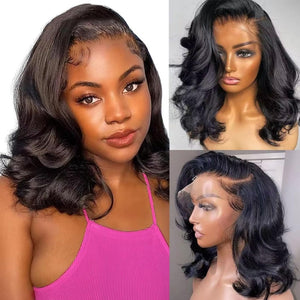 13x4 Body Wave HD Lace Front Wigs Human Hair Glueless Bob Wigs - Wigtrends