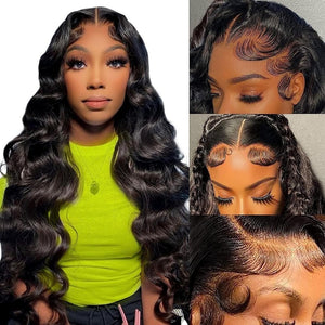 13x4 Body Wave HD Lace Front Wigs Human Hair Glueless Bob Wigs - Wigtrends
