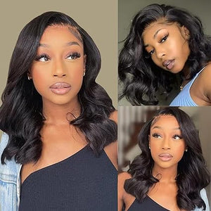 13x4 Body Wave HD Lace Front Wigs Human Hair Glueless Bob Wigs - Wigtrends
