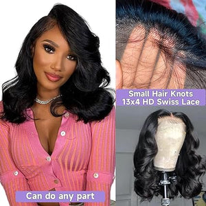 13x4 Body Wave HD Lace Front Wigs Human Hair Glueless Bob Wigs - Wigtrends