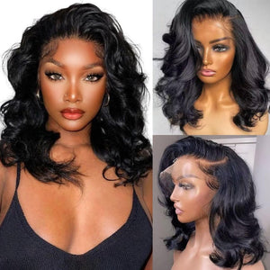 13x4 Body Wave HD Lace Front Wigs Human Hair Glueless Bob Wigs - Wigtrends