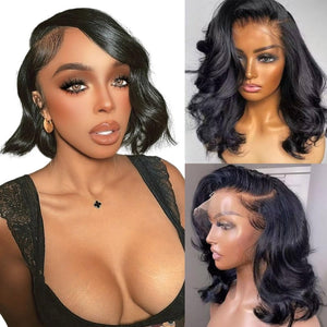 13x4 Body Wave HD Lace Front Wigs Human Hair Glueless Bob Wigs - Wigtrends