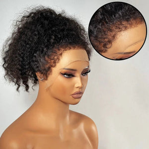 180% Density Natural Hairline Curly Wig - Wigtrends