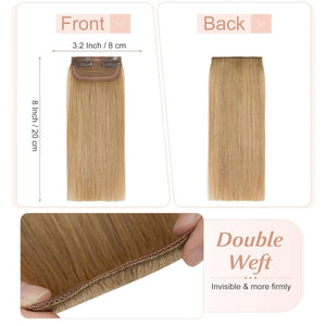 2 Pcs Short Hair Extensions Clip in Human Hair 6 Inch 20g Hairpiece Toppers for Women With Thinning Hair - Wigtrends