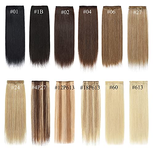 2 Pcs Short Hair Extensions Clip in Human Hair 6 Inch 20g Hairpiece Toppers for Women With Thinning Hair - Wigtrends