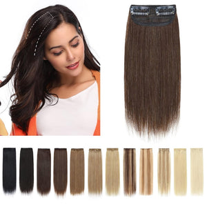 2 Pcs Short Hair Extensions Clip in Human Hair 6 Inch 20g Hairpiece Toppers for Women With Thinning Hair - Wigtrends