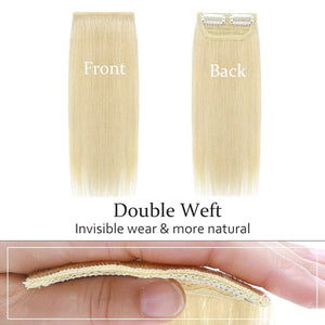 2 Pcs Short Hair Extensions Clip in Human Hair 6 Inch 20g Hairpiece Toppers for Women With Thinning Hair - Wigtrends