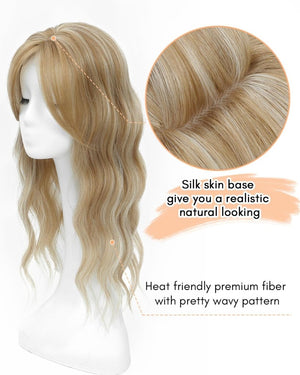20Inch Wavy Hair Topper for Women Add Volume&Cover Thinning Hair with Natural Looking Hair Piece - Wigtrends