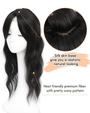 20Inch Wavy Hair Topper for Women Add Volume&Cover Thinning Hair with Natural Looking Hair Piece - Wigtrends