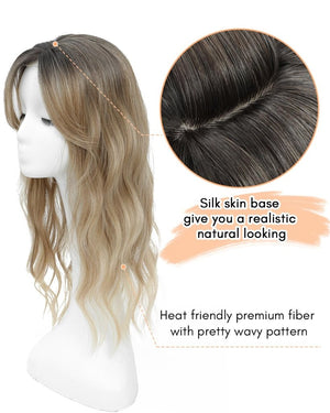 20Inch Wavy Hair Topper for Women Add Volume&Cover Thinning Hair with Natural Looking Hair Piece - Wigtrends