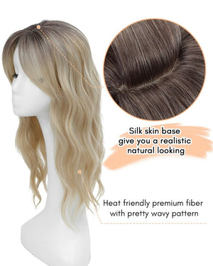 20Inch Wavy Hair Topper for Women Add Volume&Cover Thinning Hair with Natural Looking Hair Piece - Wigtrends