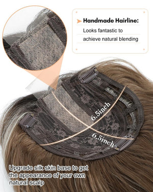 20Inch Wavy Hair Topper for Women Add Volume&Cover Thinning Hair with Natural Looking Hair Piece - Wigtrends