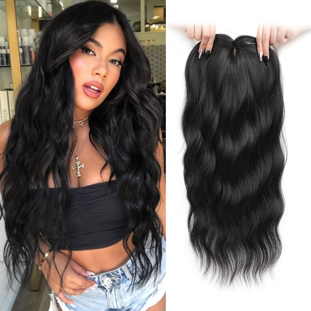 20Inch Wavy Hair Topper for Women Add Volume&Cover Thinning Hair with Natural Looking Hair Piece - Wigtrends