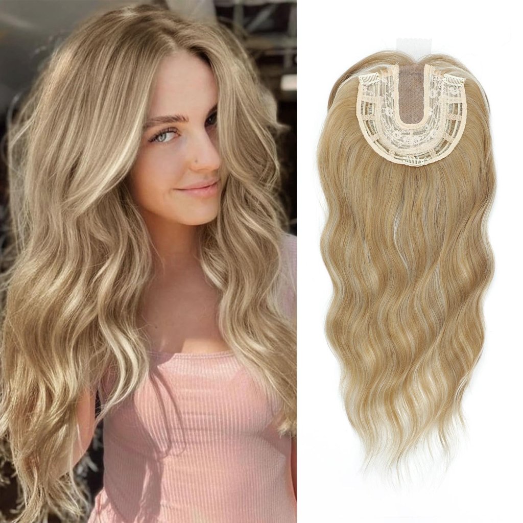 20Inch Wavy Hair Topper for Women Add Volume&Cover Thinning Hair with Natural Looking Hair Piece - Wigtrends