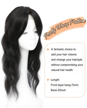 20Inch Wavy Hair Topper for Women Add Volume&Cover Thinning Hair with Natural Looking Hair Piece - Wigtrends