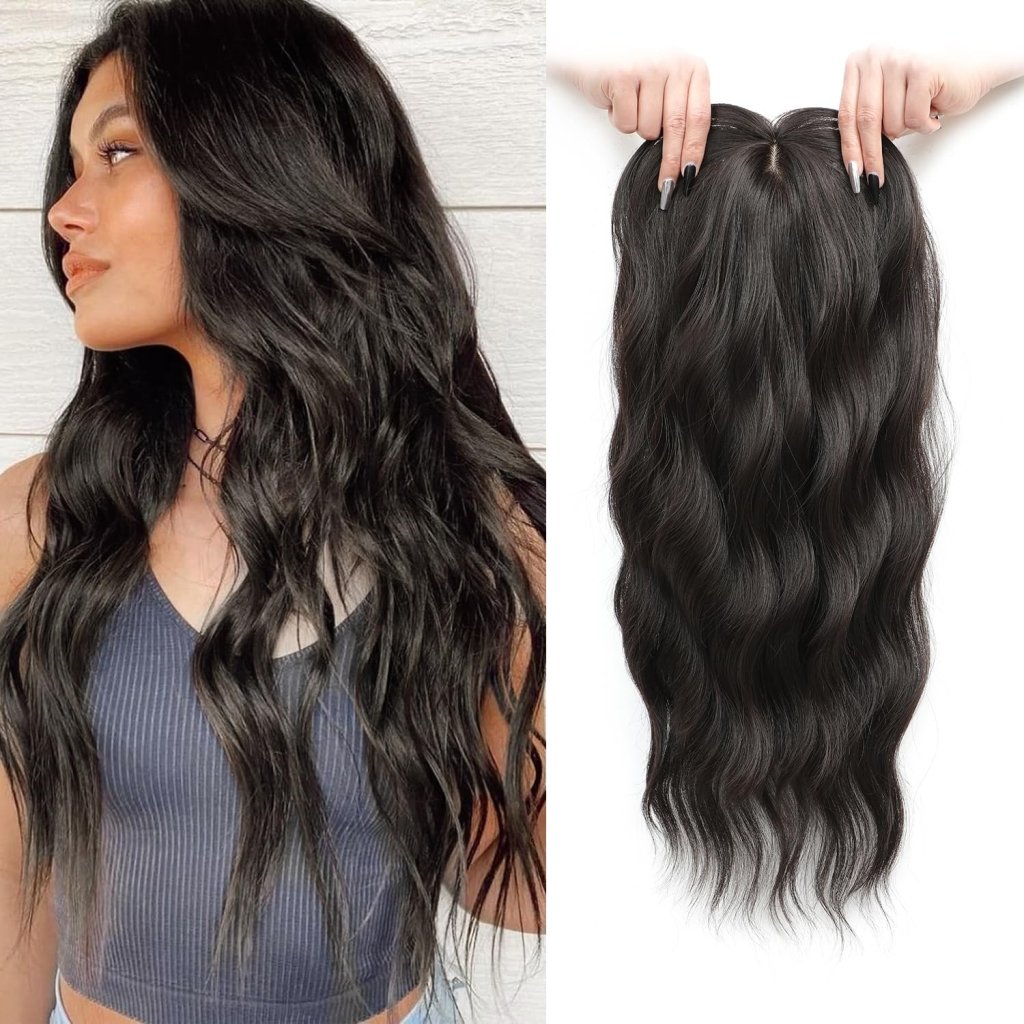 20Inch Wavy Hair Topper for Women Add Volume&Cover Thinning Hair with Natural Looking Hair Piece - Wigtrends