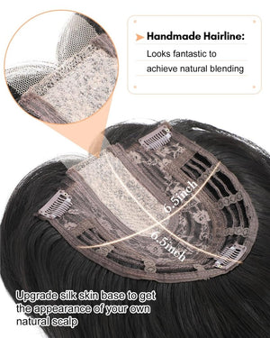 20Inch Wavy Hair Topper for Women Add Volume&Cover Thinning Hair with Natural Looking Hair Piece - Wigtrends