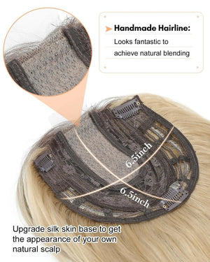 20Inch Wavy Hair Topper for Women Add Volume&Cover Thinning Hair with Natural Looking Hair Piece - Wigtrends