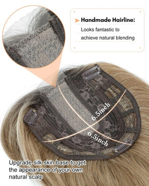 20Inch Wavy Hair Topper for Women Add Volume&Cover Thinning Hair with Natural Looking Hair Piece - Wigtrends