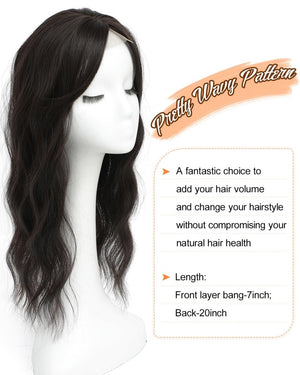 20Inch Wavy Hair Topper for Women Add Volume&Cover Thinning Hair with Natural Looking Hair Piece - Wigtrends