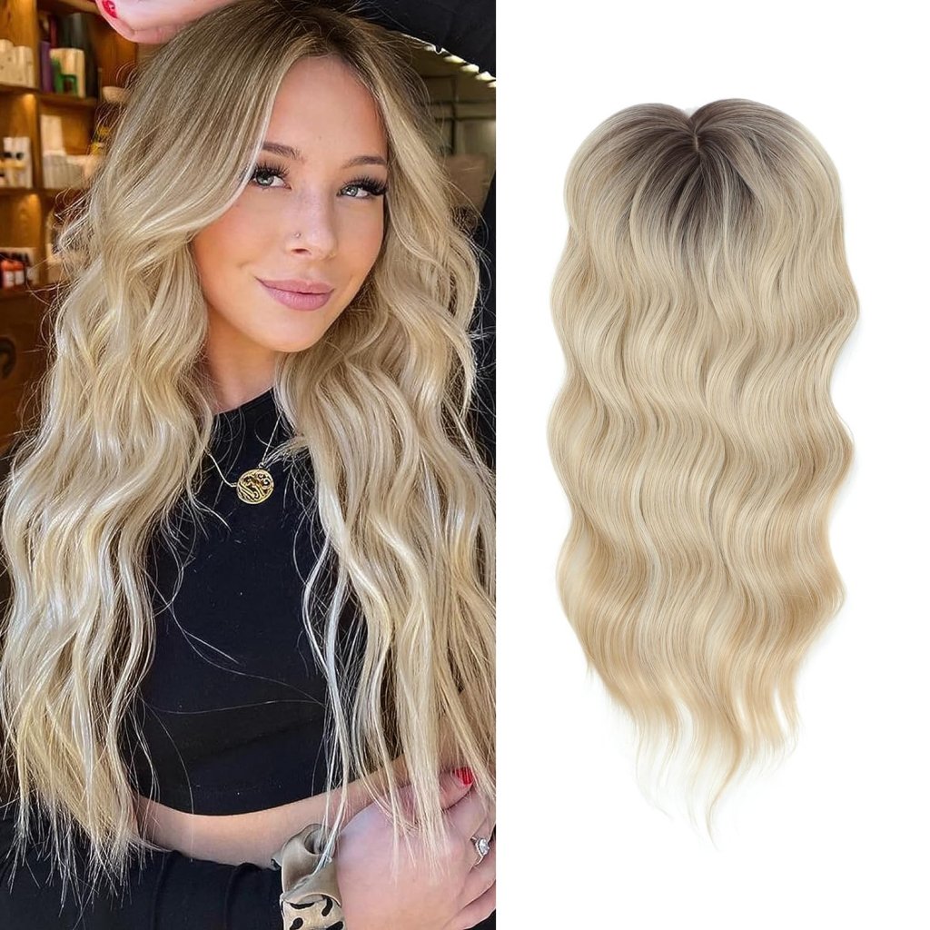 20Inch Wavy Hair Topper for Women Add Volume&Cover Thinning Hair with Natural Looking Hair Piece - Wigtrends
