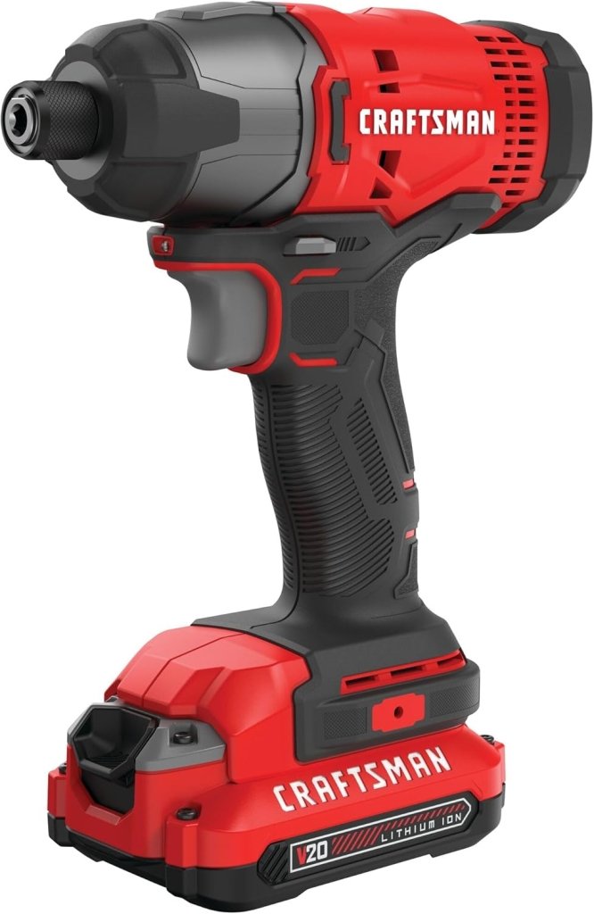 20V MAX Impact Driver Kit, 1/4 Inch, 2,800 RPM, LED Work light, Battery and Charger Included (CMCF800C1) - Wigtrends