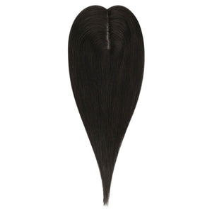 3*5inch Mono Hair Topper Remy Human Hair Natural Black (#1B) Wigs Hair Piece - Wigtrends
