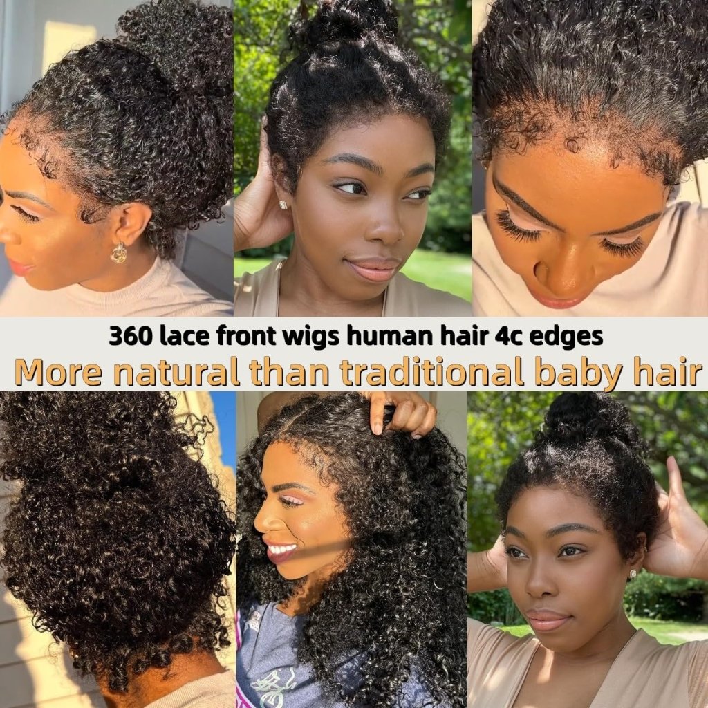 360 Lace Curly Edegs Invisible Strap Curly Wig - Wigtrends