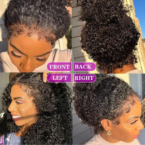 360 Lace Curly Edegs Invisible Strap Curly Wig - Wigtrends