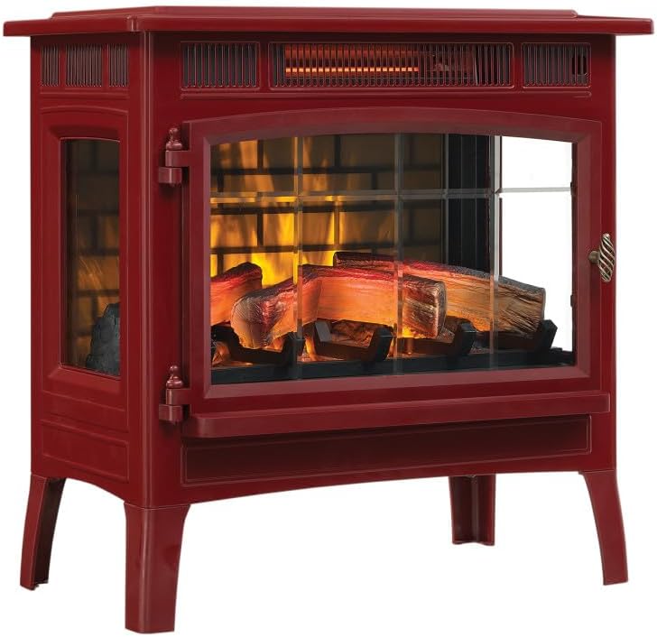 duraflame Freestanding Electric Fireplace Stove Heater with 3D Flame Effect for 1,000 Sq. Ft, Bronze