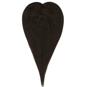 5"*5" Base Hair Topper Remy Real Human Hair Pieces Dark Brown(#2) - Wigtrends
