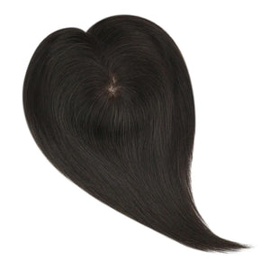 5"*5" Base Hair Topper Remy Real Human Hair Pieces Dark Brown(#2) - Wigtrends