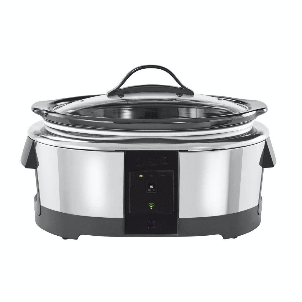 6 Quart Programmable Slow Cooker and Food Warmer Works with Alexa, Stainless Steel (2139005) - Wigtrends