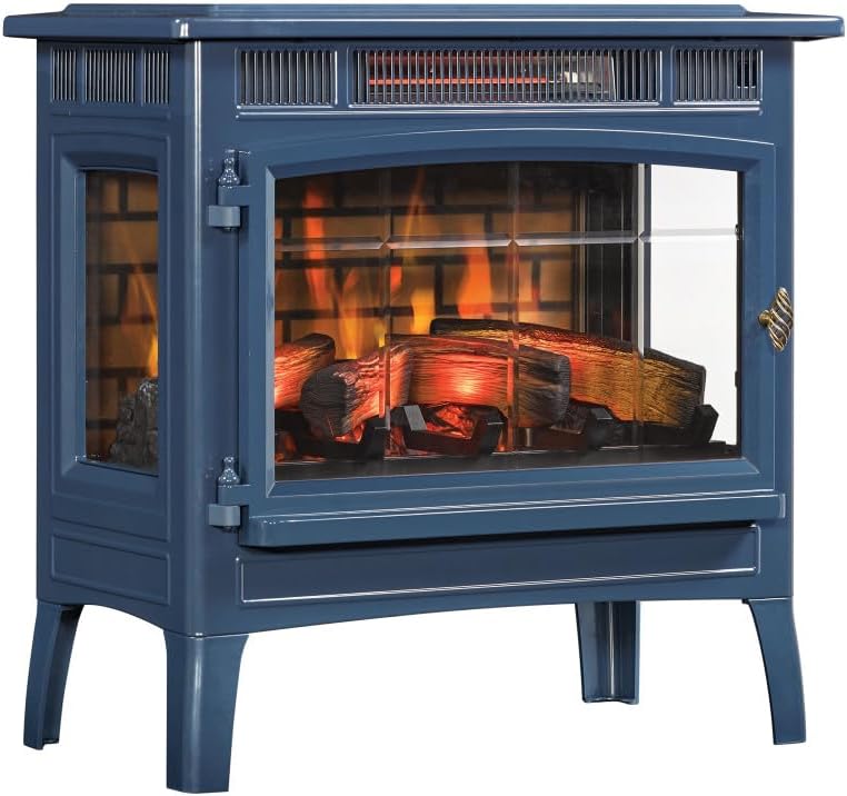 duraflame Freestanding Electric Fireplace Stove Heater with 3D Flame Effect for 1,000 Sq. Ft, Bronze
