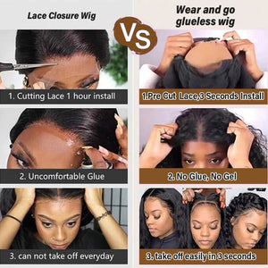 #613 Blonde Easy To Dye Kinky Curly Glueless Wigs Closure Lace Wig Human Hair - Wigtrends