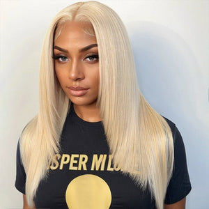 #613 Blonde HD Transparent Layered Lace Wig Butterfly Haircut Human Hair Wigs - Wigtrends