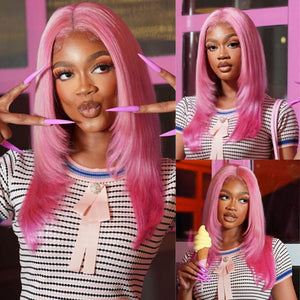 #613 Blonde HD Transparent Layered Lace Wig Butterfly Haircut Human Hair Wigs - Wigtrends