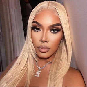 #613 Blonde HD Transparent Layered Lace Wig Butterfly Haircut Human Hair Wigs - Wigtrends