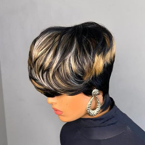 Pixie Cut Wigs for Black Women Human Hair Trend Colored Wigs Short Layered Pixie Wigs - Wigtrends