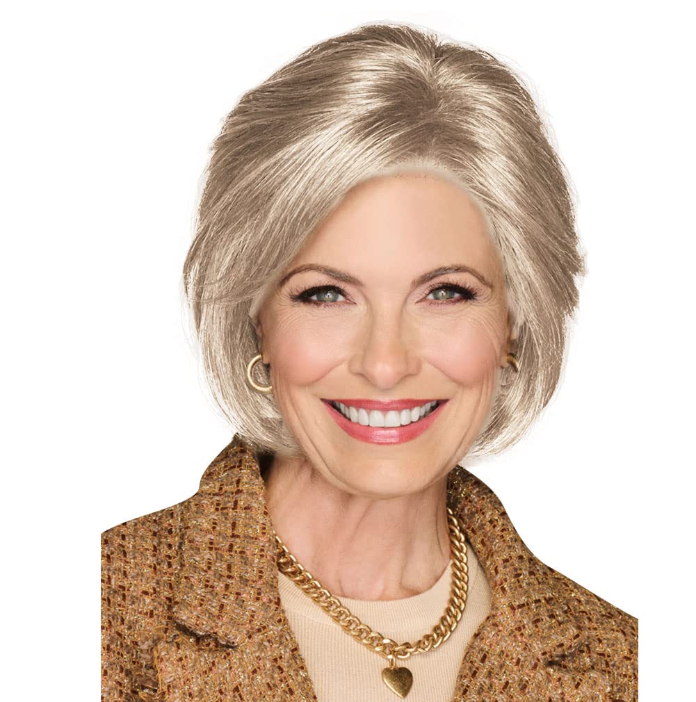 Bend The Rules Chin Length Boy Cut Wig Average Cap GL56-60 Sugared Silver Synthetic Hair