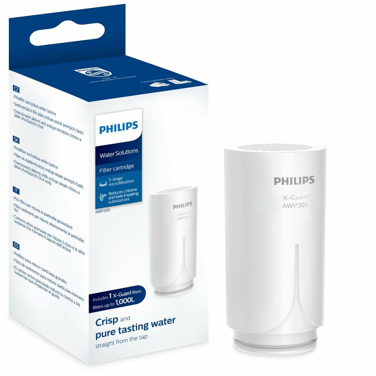 Reverse Osmosis Water Filter Countertop, PHILIPS Compact 5-in-1 RO Water Filtration System Purifier Dispenser with Aquaporin Technology Tested by NASA, NSF/ANSI 372 Certified, Reduce TDS