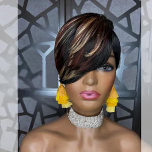 Pixie Cut Wigs for Black Women Human Hair Trend Colored Wigs Short Layered Pixie Wigs - Wigtrends