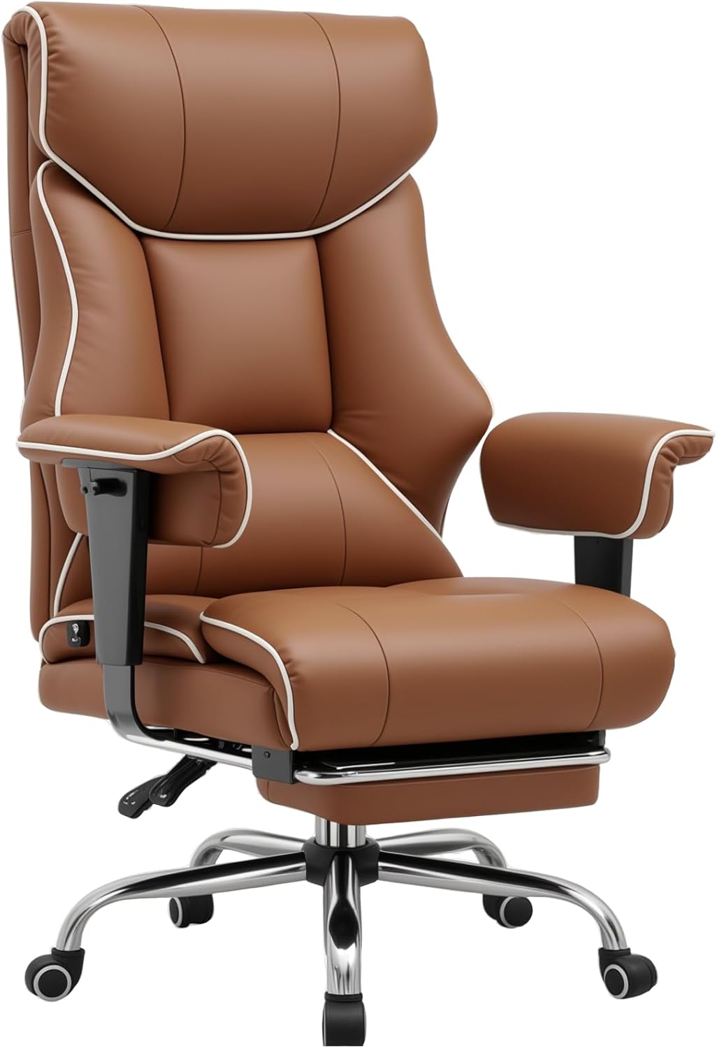 GTRACING Big and Tall Gaming Chair 400lbs Heavy Duty Office Chair with Foot Rest & Ergonomic Pocket Spring Lumbar Support, High Back 3D Saddle Shaped Cushion for Back Pain Relief, Matte-Black