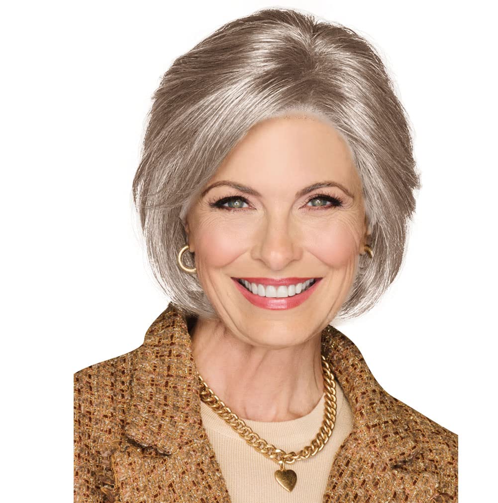 Bend The Rules Chin Length Boy Cut Wig Average Cap GL56-60 Sugared Silver Synthetic Hair