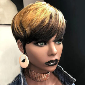 Pixie Cut Wigs for Black Women Human Hair Trend Colored Wigs Short Layered Pixie Wigs - Wigtrends