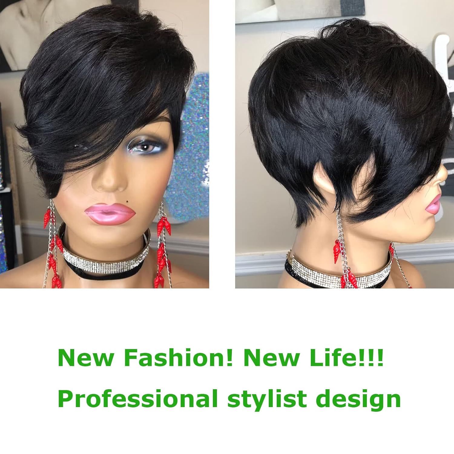 Pixie Cut Wigs for Black Women Human Hair Trend Colored Wigs Short Layered Pixie Wigs - Wigtrends